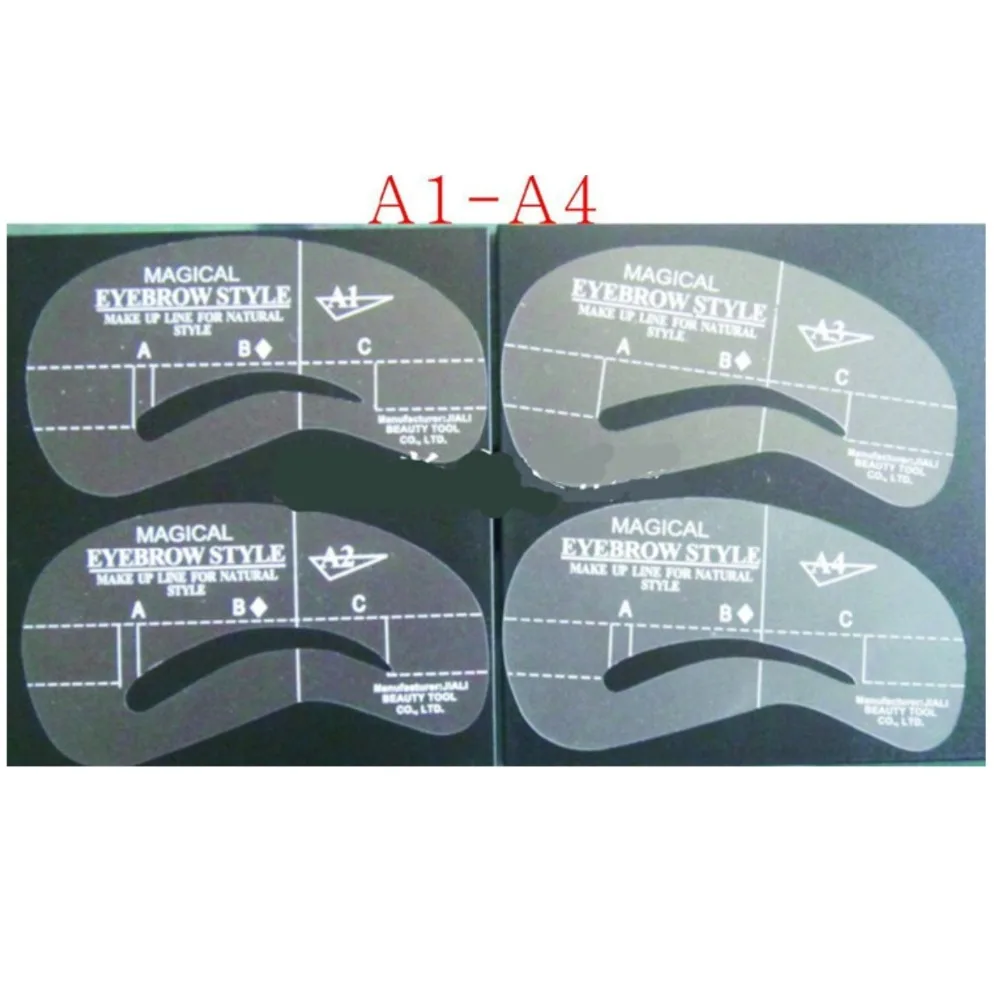 4 шт./компл. стили уход набор трафаретов макияж Формирование DIY Красота бровей Шаблон инструменты для трафаретов аксессуары на продвижение