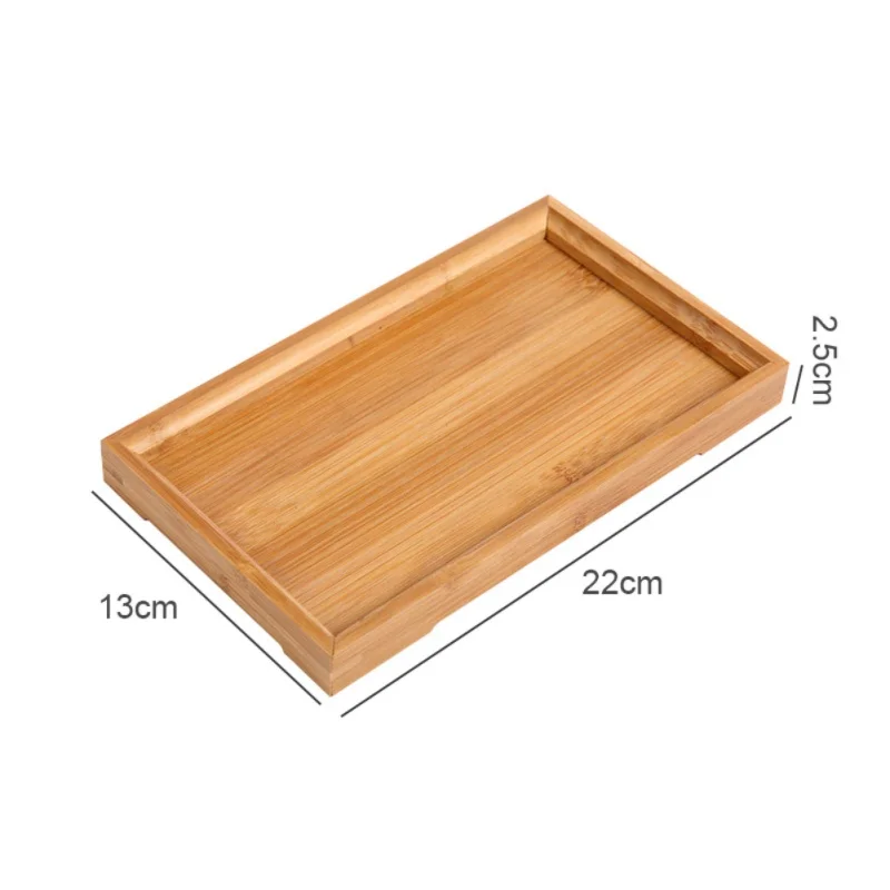 Японский бамбуковый квадратный поднос для еды из цельного дерева чайный набор поднос домашний поднос для завтрака поднос для торта цветочный горшок бонсай садовый держатель - Цвет: 1