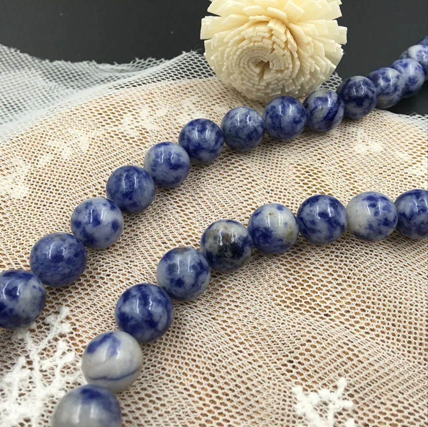10MM 78pcs " blue and white porcelain style " Natural Stone Bead