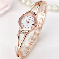 Новая мода горный хрусталь Часы Для женщин Элитный бренд Нержавеющая сталь браслет Часы дамы кварцевые платье Часы Reloj Mujer ac070