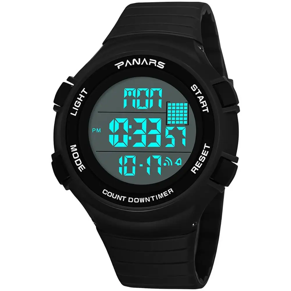 

Men Digital Alarm Chronograph Calendar Countdown Sports Wrist Watch Waterproof Military Electronics clock Relogio Masculino