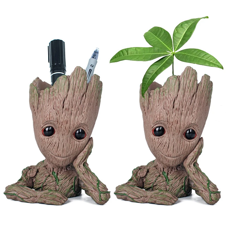 

Tree baby Groot flower pot, Tree pen holder, Action Figures Tree Man Cute Model Toy Pen Pot Garden Flower Planter Pot