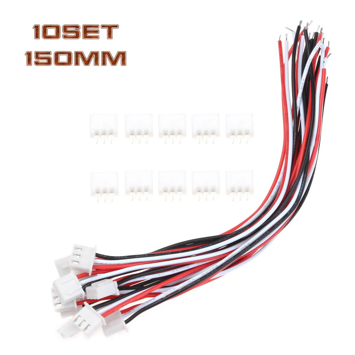 10set Mini JST XH 2 54mm 3 Pin Connector Plug font b Electronic b font Line