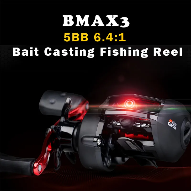 ABU GARCIA BLACK Max3 BMAX3 левая и правая рука катушка для наживки 6BB 6,4: 1 Катушка для наживки, катушка для ловли рыбы с максимальным сопротивлением 8 кг рыболовное снаряжение Pesca