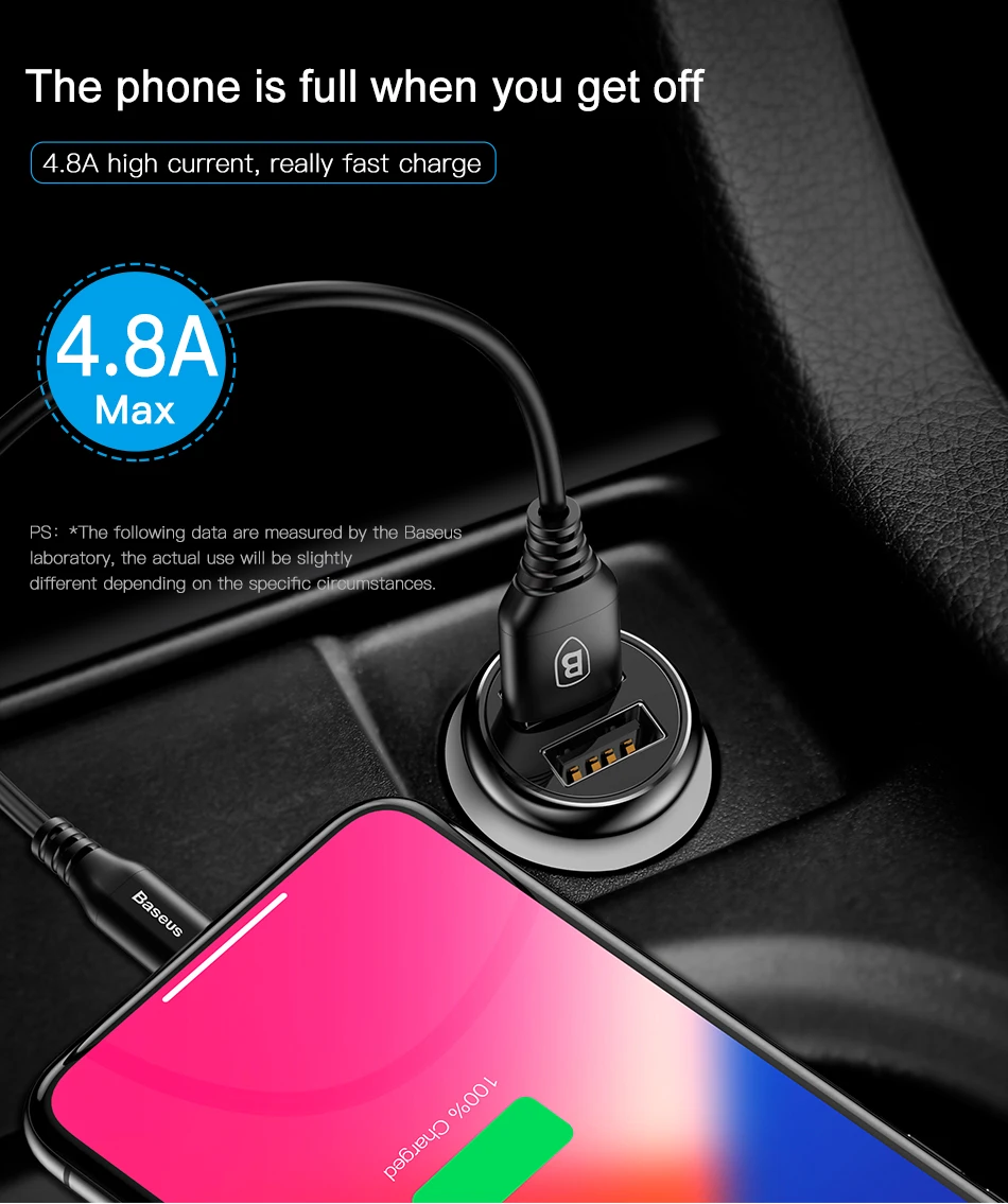 Baseus Quick Charge 3,0 USB Автомобильное зарядное устройство QC QC3.0 Turbo Быстрая зарядка двойное автомобильное USB зарядное устройство для iPhone Xs X Xiaomi Mi мобильного телефона