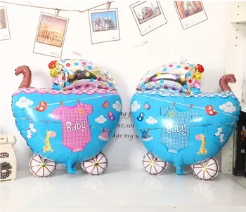 

HOT 65*55cm baby car/stroller foil balloons 10pcs/set for baby shower birthday decoration air globos inflatable classic toys