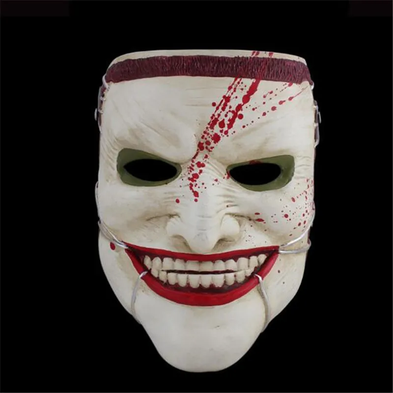

Horrible Scott Snyder Joker Resin Masks Scary Smiling Human Face Masks Halloween Masquerade Party Props With Professional Belt