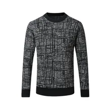 Сезон Зима наивысшего качества шерсть тянуть круглый вырез горловины стиль толстый Повседневный пуловер Homme мужчины свитер M~ 3XL, 4XL