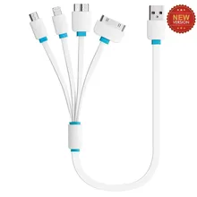 10pcs/lot Universal Portable USB 4 In 1 Charge Cable Multi Charger Cable for HTC Samsung Sony Xiaomi Huawei Iphone 4 4s 5 5s 6