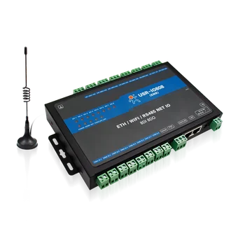 

USR-IO808-EWR 8 Channel Network IO Controller with WIFI and Ethernet Support Master Slave Mode IO Controller with 8 Output/Input