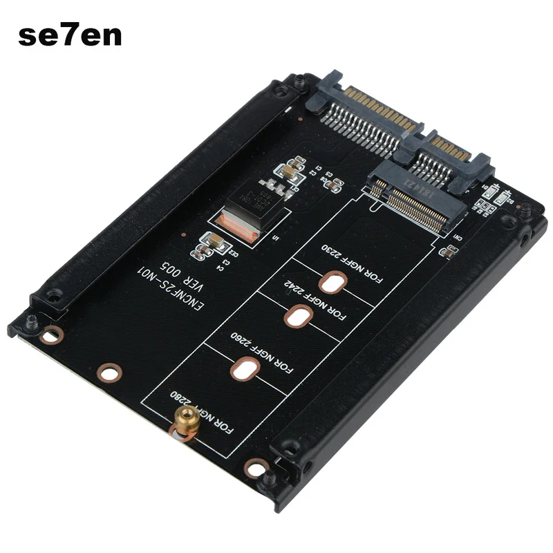 

Metal Case B+M Key M.2 NGFF SSD To 2.5 SATA 6Gb/s Adapter Card With Enclosure Socket M2 NGFF Adapter With 5 Screw