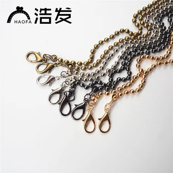 

HAOFA 4pcs/lot s 120CM/ 47" long Ball Metal Chain for Purses/Bags DIY, Antique Brass bronze ,Hight Quality Purse Accessory