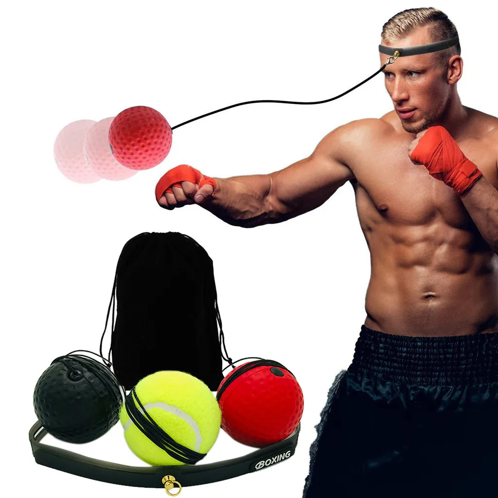 

Boxing Reflex Speed Punch Ball MMA Sanda Boxer Raising Reaction Force Hand Eye Training Set Stress Boxing Muay Thai Exercise