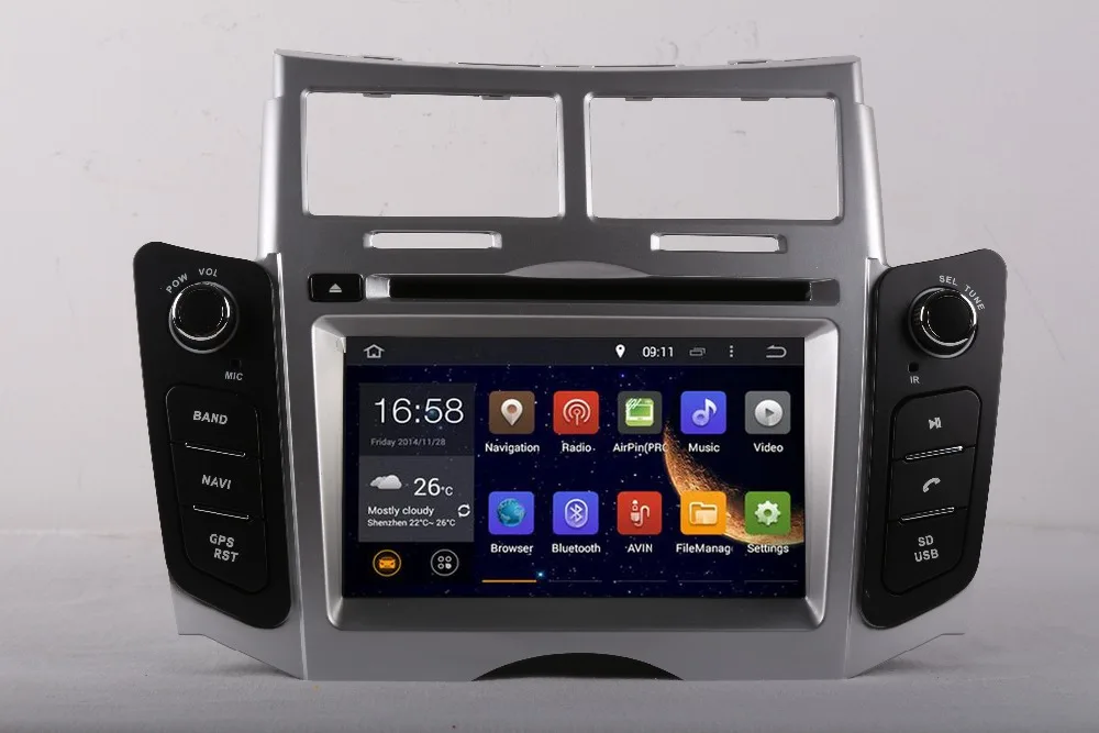 Flash Deal RAM 2GB Android 9.0 Fit TOYOTA YARIS 2005 2006 2007 2008 2009 2010 2011 CAR DVD player Multimedia Navigation GPS RADIO DVD MAPS 2