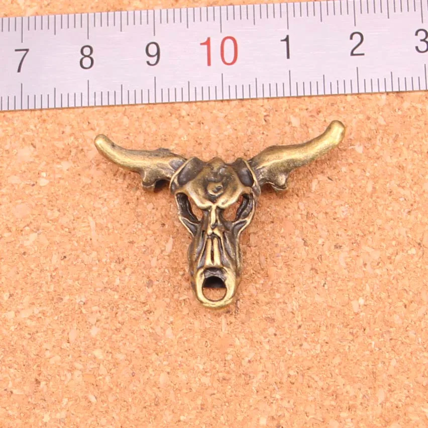 10PCS Antique Bronze Trendy Jewelry bull head Charms Pendant Finding