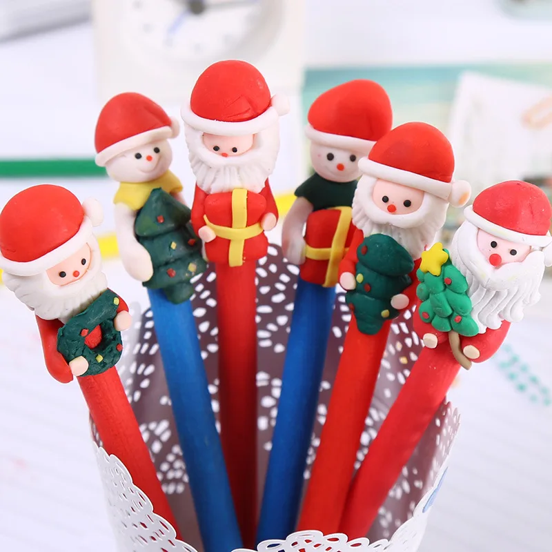 

1 Pcs Cartoon Santa Claus Crutch Style Ballpoint Pen Office School Supplies