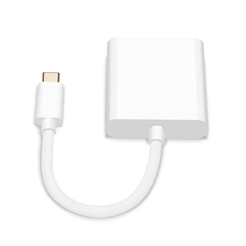 

Type-C to DVI24+5 patch cord apple MacBook docking USB-C interface converter 1080P white