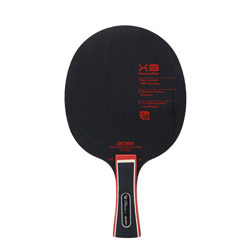

BOER 2017 Professinal 7 Star Ping Pong Racket Base Raquete Training Blade Horizontal/Straight Grip Ping Pong Rackets B38