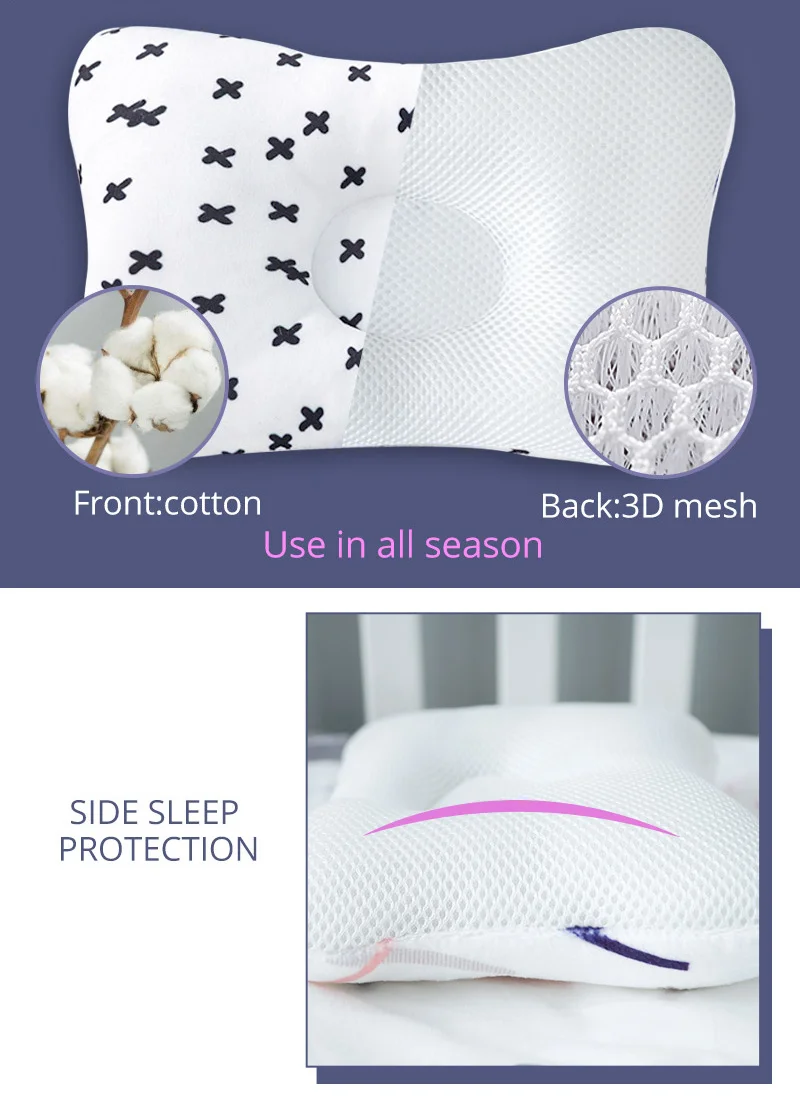 Bedding Muslinlife Head Protection Cushion Pillow Newborn Baby Kids Pillows Animal Printed Cotton Kids Pillow Sleep Positioner Dropship down comforter