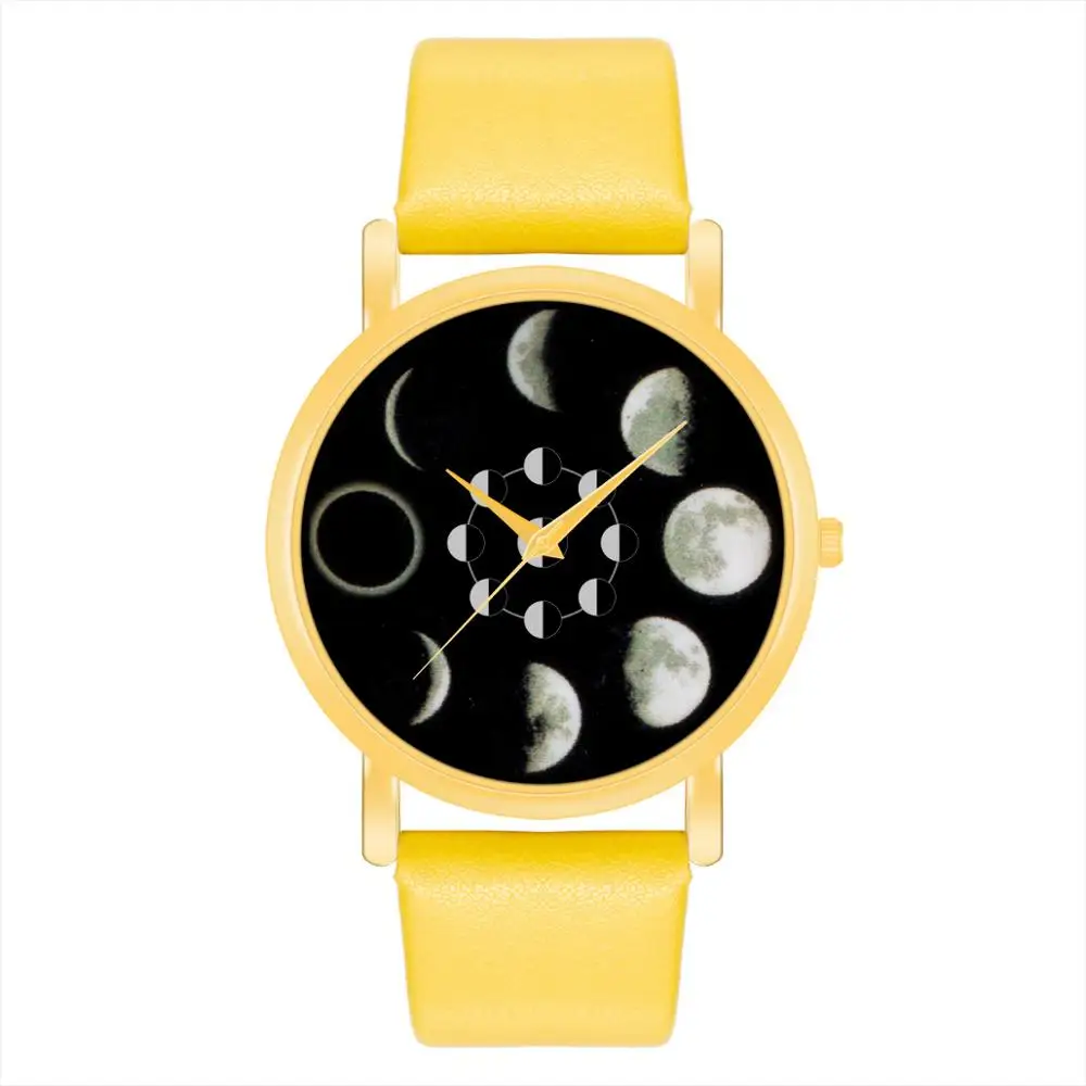 

Watch casual fashion explosion models ladies fashion new high-end moon colorful belt quartz watch student wrist