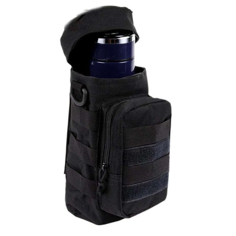

2L Molle Bottle Pouch Tactical Water Kettle Holster Bag Military Pack for Climbing Camping Hiking Waist Bag with Carabiner Hook