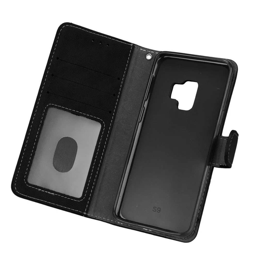 Luxury Flip Leather Case for Samsung Galaxy S7 Edge S8 Plus S9 Plus Stand Cover Matte Leather Cases for Sumsung Galaxy S5 S6 S7 S8 S909