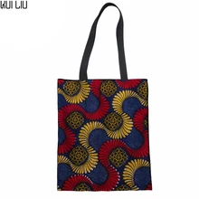 Женская сумка для покупок, сумки, экологичные сумки, портативные холщовые сумки, сумки для покупок в африканском стиле, 3d сумки для покупок с принтом, многоразовые