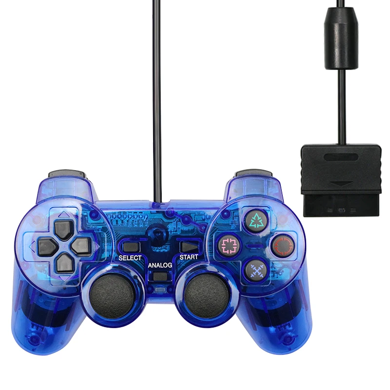 Wired Gamepad for Sony PS2 Controller for Mando PS2/PS2 Joystick for plasystation 2 Double Vibration Shock Joypad Wired Controle