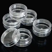 Polystyrene Material 50Pcs Clear Plastic Empty Cosmetic Sample Containers Jars Pots Small 3g Perfect for sampling