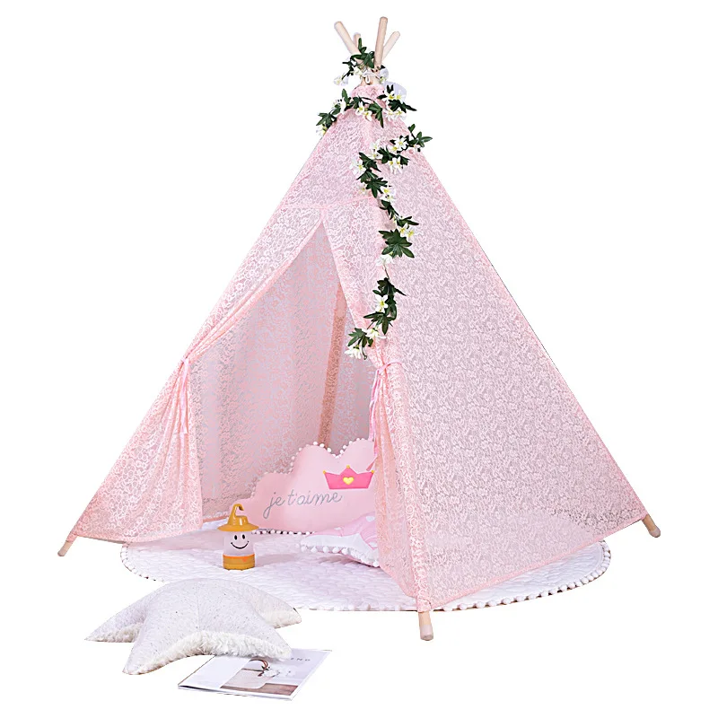 

Factory Direct Children's Tent Indoor Game House Baby Wedding Photography Nordic Network Red Photo Props Triangle Play House