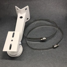 Алюминиевый Регулируемый цилиндрический полюс обруч кронштейн правый угол наружный настенный угловой кронштейн для видеонаблюдения камеры видеонаблюдения