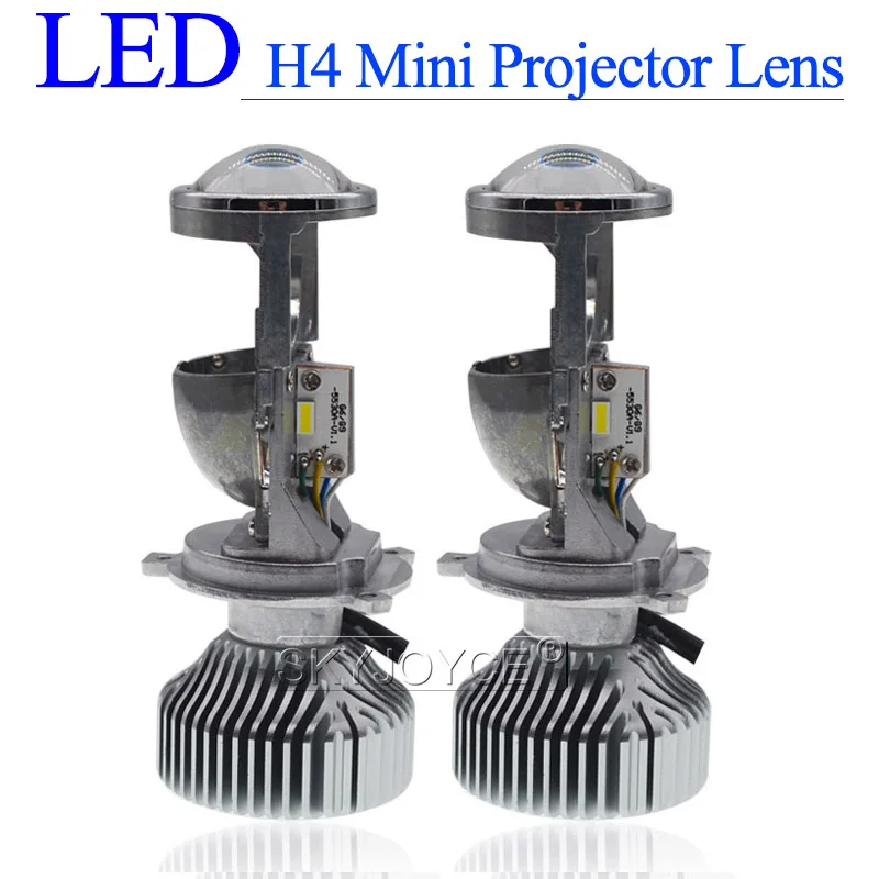 Мини би светодиодный H4 объектив проектора 35 Вт H4 Hi/Lo луч светодиодный фара 5500 к белый авто 70 Вт LHD RHD H4 Биксеноновые линзы проектора