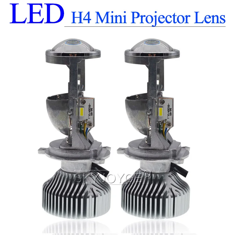 Mini Bi LED H4 Projector Lens 35W H4 HiLo Beam LED Headlight Bulb 5500K White Auto Car 70W LHD RHD H4 Bixenon Projector Lens (17)