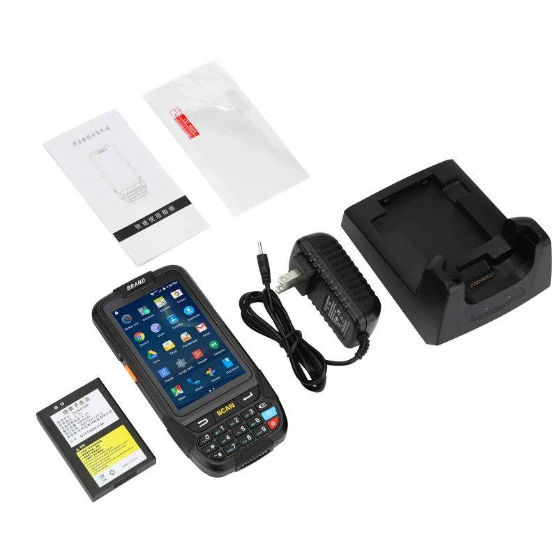 Wysoka pojemność baterii 4000mA skaner kodów kreskowych Android Terminal ręczny PDA z 2D Czytnik kodów kreskowych -