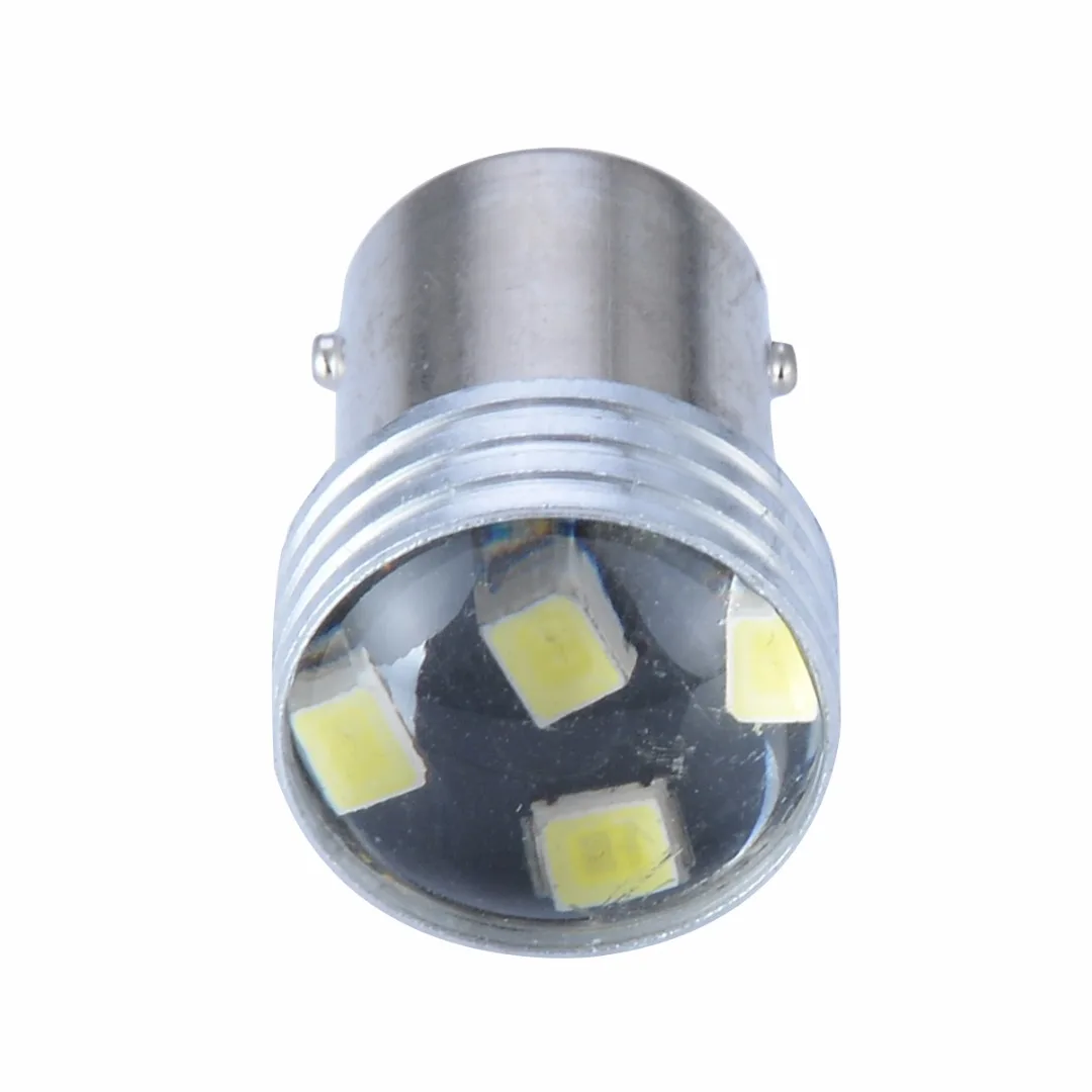 4pcs 1156 2835 6LED Canbus Error Backup Reverse Turn Signal Light Projector Bulb White 7528 BA15S P21W