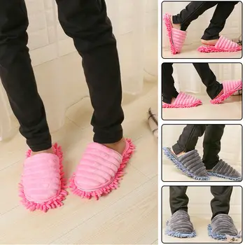 

A Pair Magic Mop Slippers Lazy Floor Clean Hair Dust with Walking ,Great Sweep Slippers for Women Household Floor Cleaner Tools