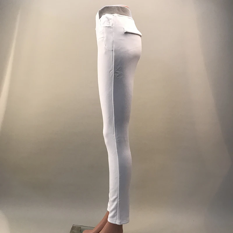Брюки женские большие размеры S-6XL теплые брюки для женщин s зимние плюс бархатные плотные женские эластичные белые узкие брюки Pantalon Femme