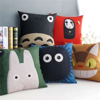 

Japanese-style Cartoon Anime Abstract 6337 Thick Linen Cushion Cover Home Decorative Pillow Case Sofa Chair Waist Pillow cover