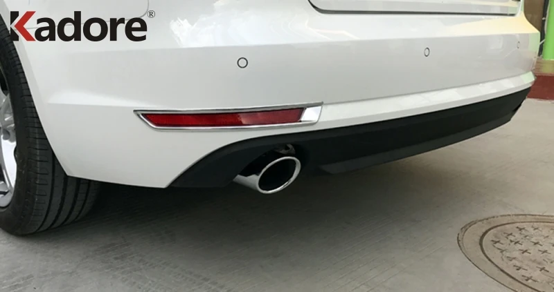 Задний противотуманный светильник подходит для Audi A4 Sedan B9/9L 2016 2017 ABS Chrome накладка