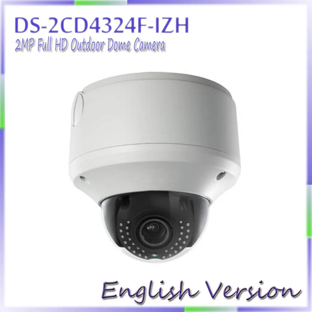 

free shipping English Version DS-2CD4324F-IZH built-in heater Smart Face Detection 2MP Full HD Outdoor Dome Camera