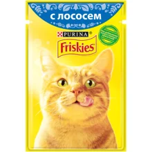 Набор влажный корм для кошек Friskies с лососем в подливе, Пауч, 85 г x 24 шт