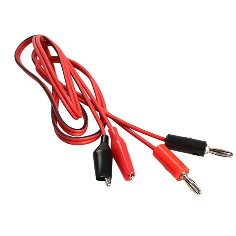

1 Pair Alligator Testing Cord Lead Clip to Banana Plug for Multimeter Test