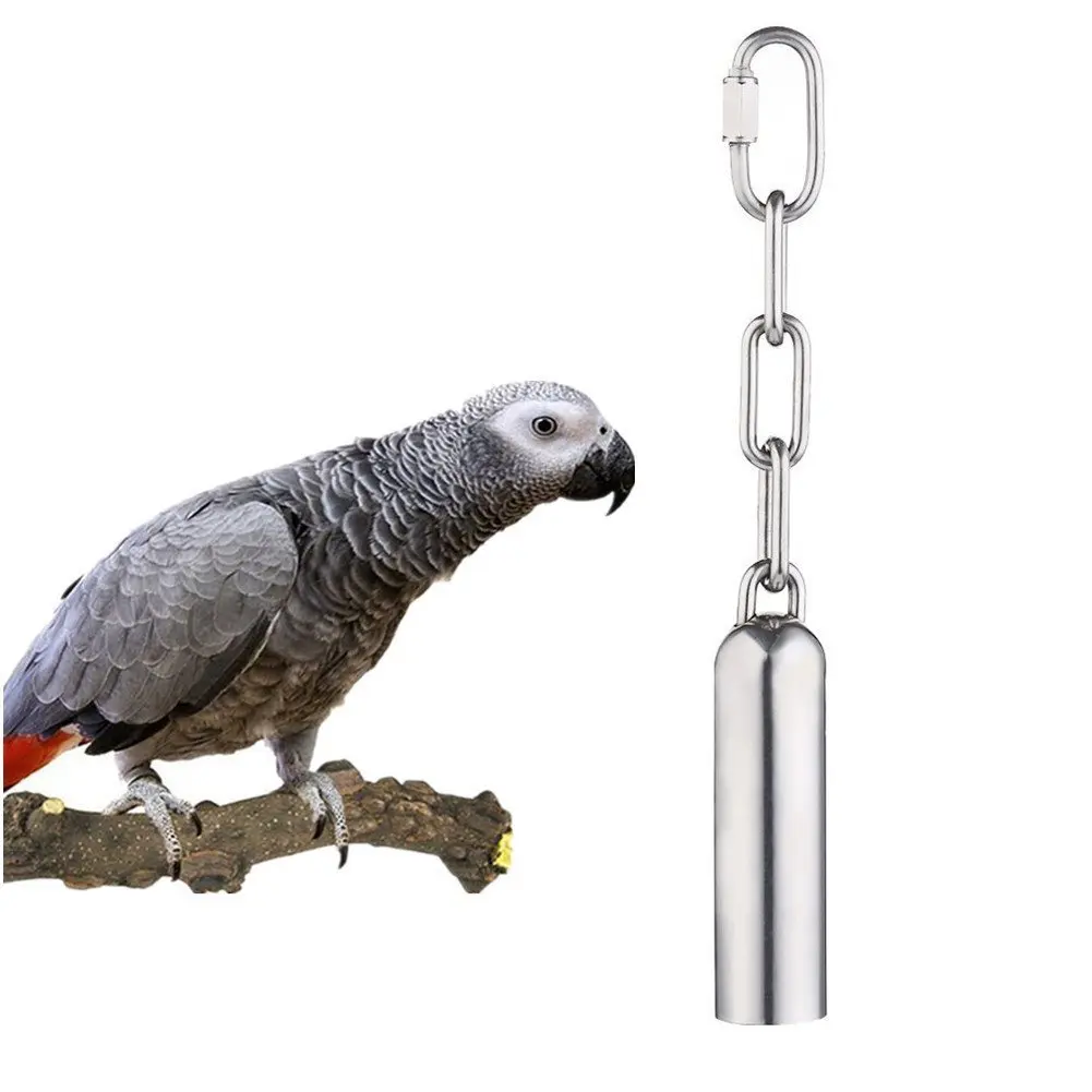 

Stainless Steel Bell Toy for Birds,Heavy Duty Bird Cage Toys for Parrots, African Greys, Mini Macaws, Small Cockatoos