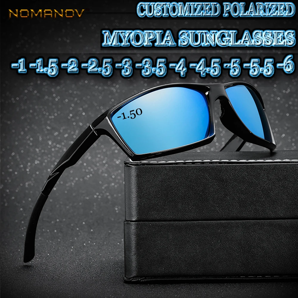 

Custom Made Myopia Minus Prescription Polarized Lens Sport Polarized Sunglasses Colorful Mirror Coating Anti-wind Goggle -1 TO-6