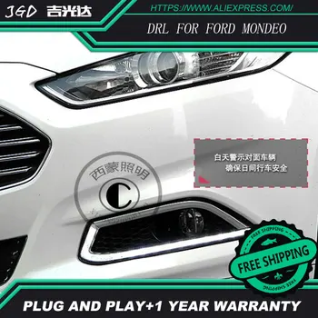 

hot sale ! 12V 6000k LED DRL Daytime running light case for Ford Mondeo Fusion 2013 2014 2015 2016 Daytime Running Light