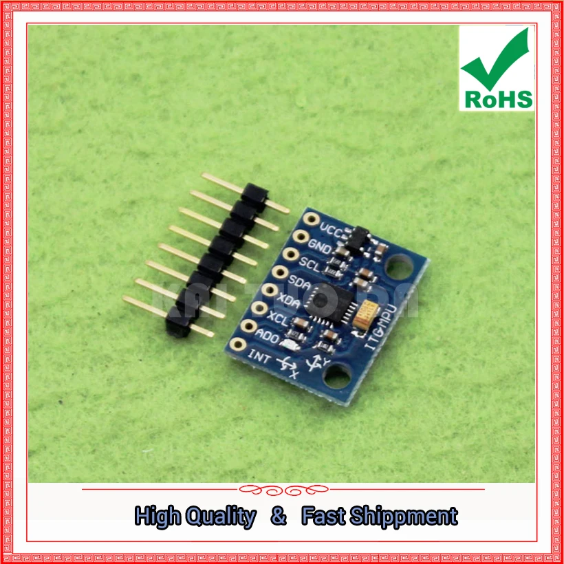 Interfacing mpu6050 accelerometer gyroscope module with 53 off