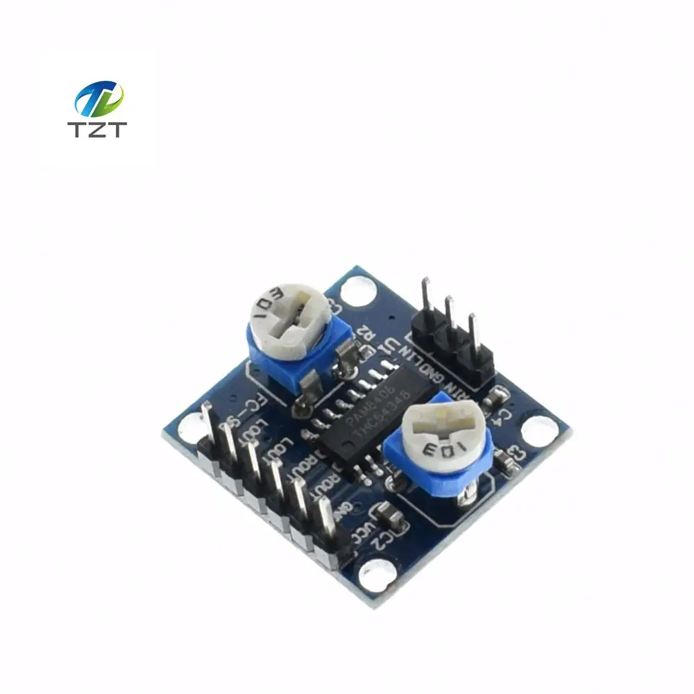 

PAM8406 Digital Amplifier Board With Volume Potentiometer 5Wx2 Stereo M70