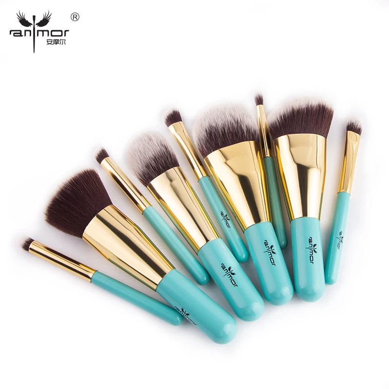 

Anmor 9PCS Makeup Brushes Set Travel Portable Make up Brush Beauty Eyebrow Eyeshadow Foundation kabuki Brush Pinceaux Maquillag