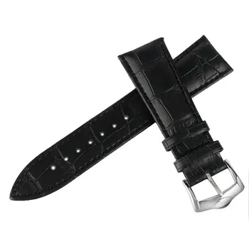 

Military Bracelet Sport Soft 24mm Genuine Leather Black Ourdoor + 2 Spring Bars High Quality Watch Strap Band