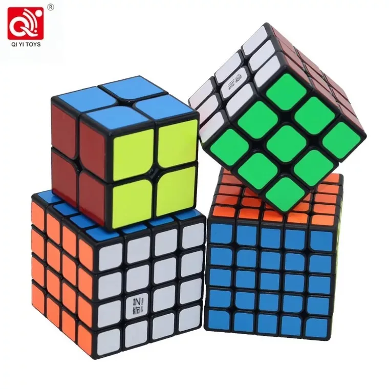 Qiyi 2x2 3x3 4x4 5x5 магический куб QidiS WarriorW Cubo QiyuanS QizhengS скоростные кубики 4 шт. набор